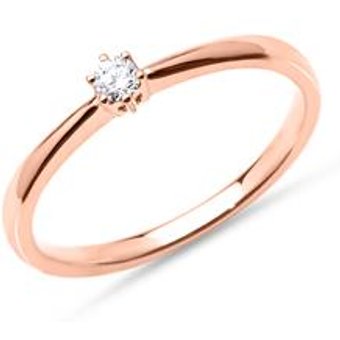 Verlobungsring aus 14K Roségold mit Brillant, lab-grown