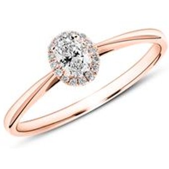 Verlobungsring aus 18K Roségold mit Diamanten