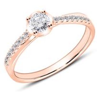 Ring aus 18K Roségold mit Brillanten