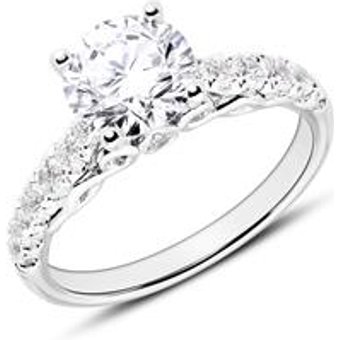 Verlobungsring aus 18K Weißgold mit Diamanten
