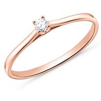 Verlobungsring aus 750er Roségold mit Brillant