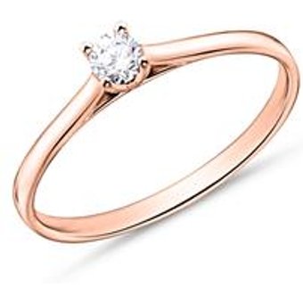 Verlobungsring aus 750er Roségold mit Brillant