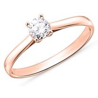 Verlobungsring aus 750er Roségold mit Brillant
