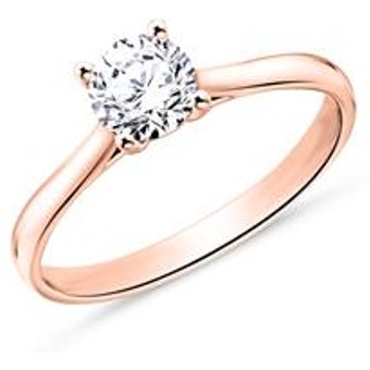 Verlobungsring aus 750er Roségold mit Brillant