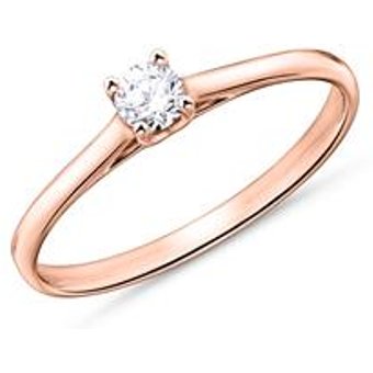 18K Roségold Verlobungsring mit Diamant
