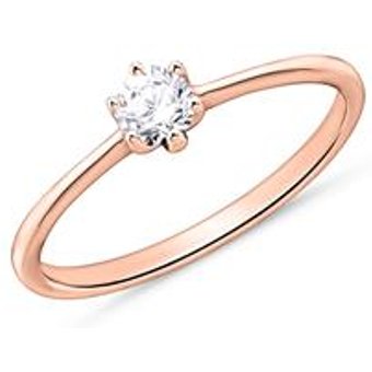 Verlobungsring aus 18K Roségold mit Diamant