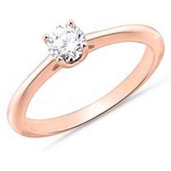 18K Roségold Verlobungsring mit Brillant