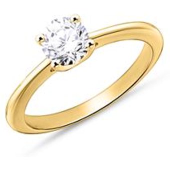 Diamantbesetzter Verlobungsring aus 14K Gold
