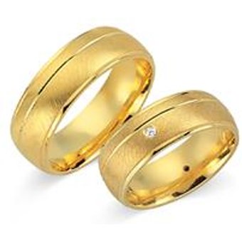 Eheringe 585er Gelbgold 4 Diamanten