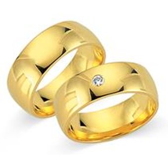 Eheringe 585er Gelbgold mit Brillant