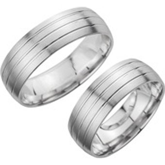 Eheringe Weißgold Breite 6,5 mm