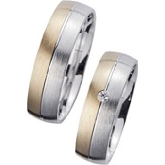 Eheringe mit Diamant Breite 6 mm