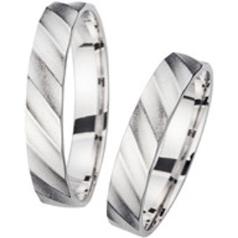 Eheringe Weißgold Breite 4 mm