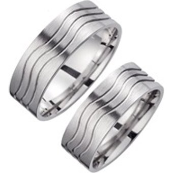 Eheringe Weißgold Breite 7 mm