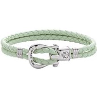 Zweireihiges Phinity Armband aus Leder, mint