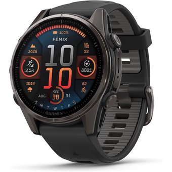 Garmin 010-02903-21 Herrenuhr fenix 8 AMOLED Saphirglas Silikonband 43mm 10ATM