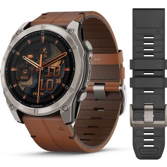 Garmin 010-02905-40 Herrenuhr fenix 8 AMOLED Saphirglas Silikonband 51mm 10ATMSet