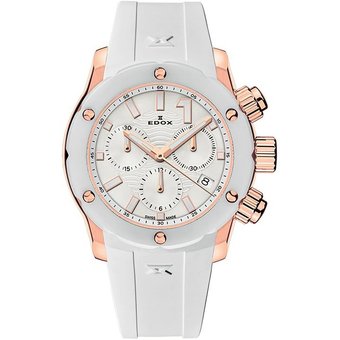 Edox 10225-37RB-BIR CO-1 Chronograph Damenuhr Keramik 38mm 30ATM