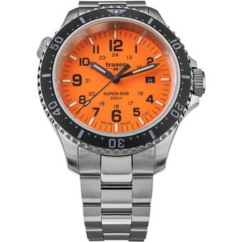 Traser H3 109381 P67 T25 SuperSub Orange Herrenuhr 46mm Taucheruhr 50ATM
