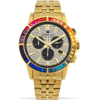 Louis XVI LXVI1120 Majeste Iced Out Chronograph Herrenuhr 43mm 5ATM