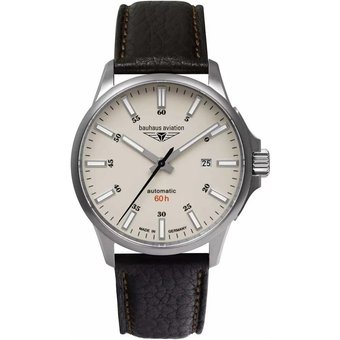 Bauhaus 2864-5 Herrenuhr Aviation Automatik Titanium 42mm 10ATM