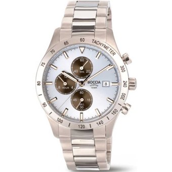 Boccia 3739-01 Herrenuhr Titanium Chronograph 40mm 10ATM