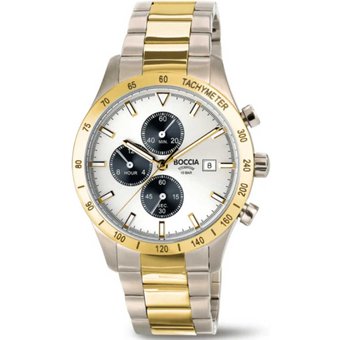 Boccia 3739-04 Herrenuhr Titanium Chronograph 40mm 10ATM