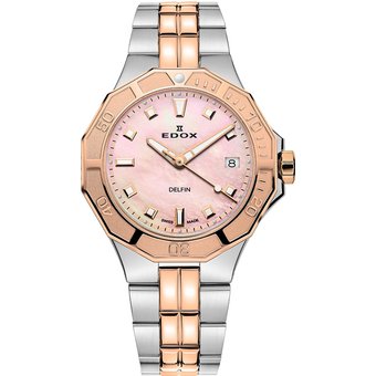 Edox 53020-357RM-ROR Delfin Diver Damenuhr 38mm 20ATM