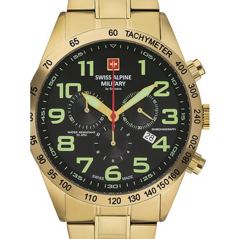 Swiss Alpine Military 7047.9114 Chronograph Herrenuhr 45mm 10ATM
