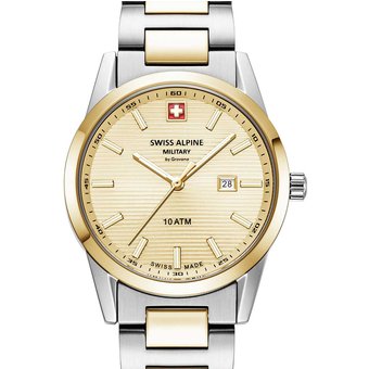 Swiss Alpine Military 7767.1141 Damenuhr Argos bicolor gold 34mm 10ATM
