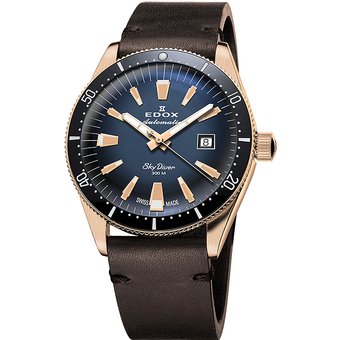 Edox 80126-BRN-BUIDR Skydiver Automatik Limited Edition Herrenuhr 42mm 30ATM