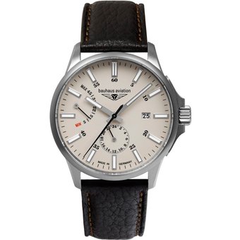 Bauhaus 2860-5 Herrenuhr Aviation Automatik Titanium 42mm 10ATM