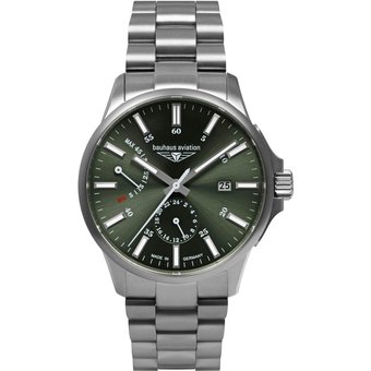 Bauhaus 2860M-4 Herrenuhr Aviation Automatik Titanium 42mm 10ATM