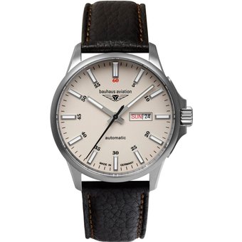 Bauhaus 2866-5 Herrenuhr Aviation Automatik Titanium 42mm 10ATM