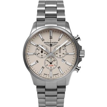 Bauhaus 2880M-5 Herrenuhr Aviation Chrono Titanium 42mm 10ATM