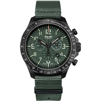 Traser H3 109463 P67 Officer Chronograph Green Nato Herrenuhr 46mm 10ATM
