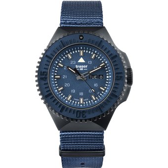 Traser H3 109856 P69 Black Blue Herrenuhr 46mm 20ATM