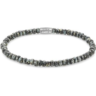 Rebel & Rose Armband Glass Rocks Black Leopard RR-40116-S-M Unisex