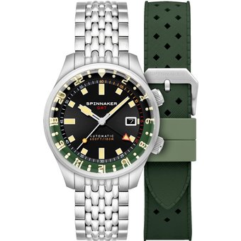 Spinnaker SP-5121-44 Herrenuhr Bradner GMT Automatik 42mm 18ATM