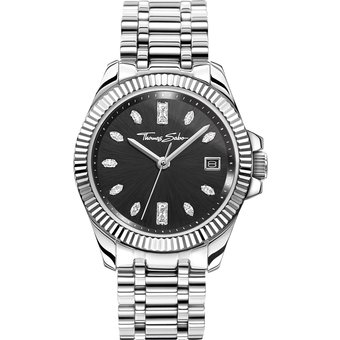 Thomas Sabo WA0406-201-203 Damenuhr Divine Black 33mm 10ATM