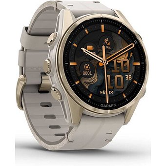 Garmin fenix® 8 AMOLED Saphir mit Lederarmband Ref. 010-02903-40 - Multisport GPS Smartwatch