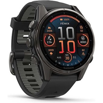 Garmin fenix® 8 AMOLED Saphir mit Silikonarmband Ref. 010-02903-21 - Multisport GPS Smartwatch
