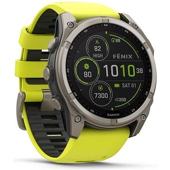 Garmin fenix® 8 Solar Saphir mit Silikonarmband Ref. 010-02907-21 - Multisport GPS Smartwatch