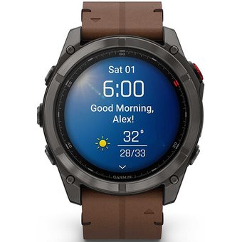 Garmin fenix® 8 PRPO AMOLED Saphir mit Lederarmband Ref. 010-03199-40 - Multisport GPS Smartwatch