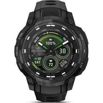 Garmin Instinct Crossover Amoled Tactical mit Silikonarmband Ref. 010-03398-02 - Outdoor GPS Smartwatch