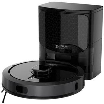 Robô Aspirador e Passa Pano KABUM! smart 900 - 5 Modos de Limpeza, Base 2 em 1, Mapeamento 3D - 220v - Preto - KBSF010