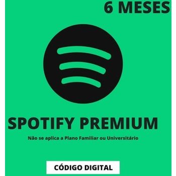 Cartão Presente 6 Meses de Spotify - Premium Individual