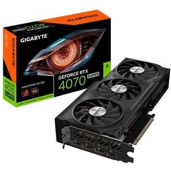 Placa de Vídeo RTX 4070 Super Gigabyte Windforce NVIDIA GeForce, 12GB, GDDR6X, DLSS, Ray Tracing - GV-N407SWF3OC-12GD