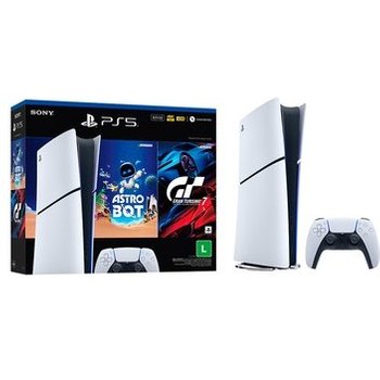 Console Sony PlayStation 5, Edição Digital, SSD 825GB, Controle Sem Fio DualSense + 2 Jogos Digitais - 1000050614