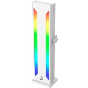 Suporte para GPU Rise Mode, ARGB, 500mm, Aura V2, Branco - RM-SPVG-02-ARGB-W